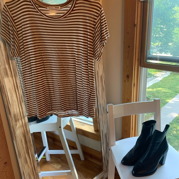 Reformation Brown Striped Tee - Picture 7 of 7